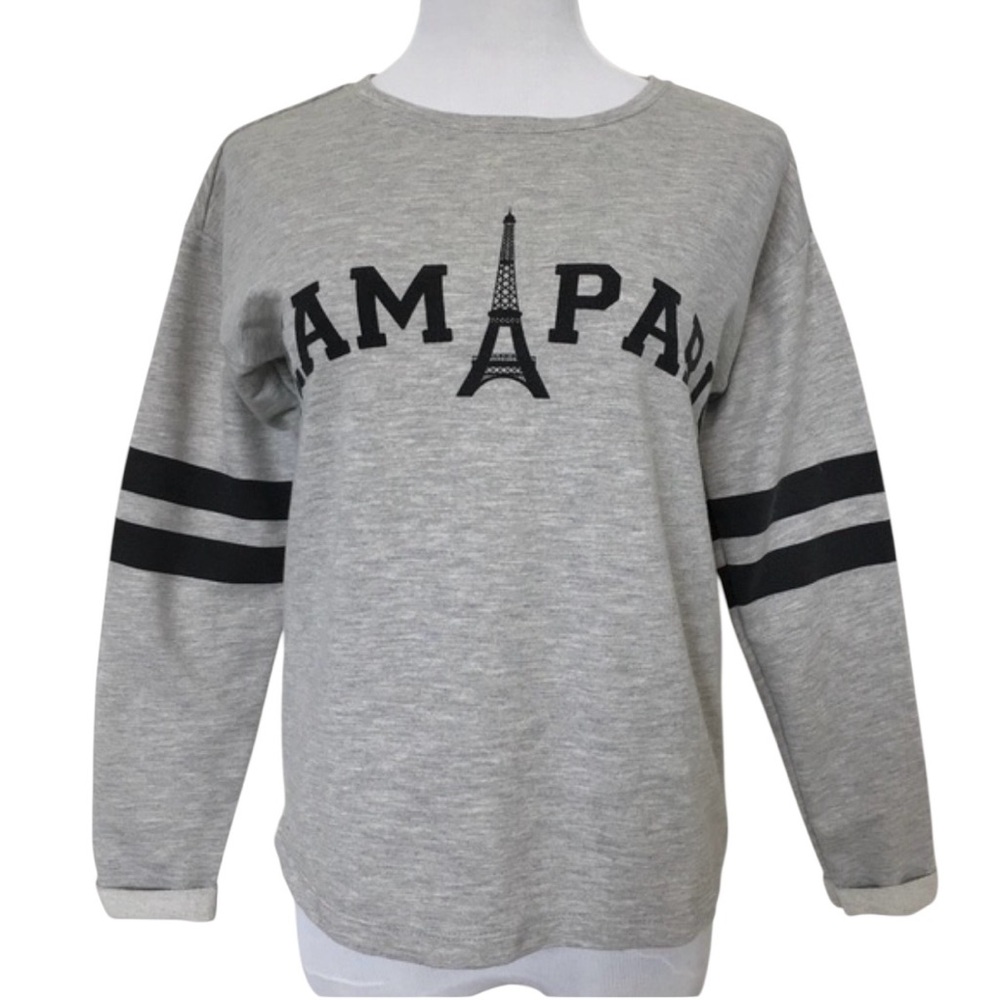 Ally Crew Neck Sweat Shirt Grey Size 2 - Picture 6 of 12